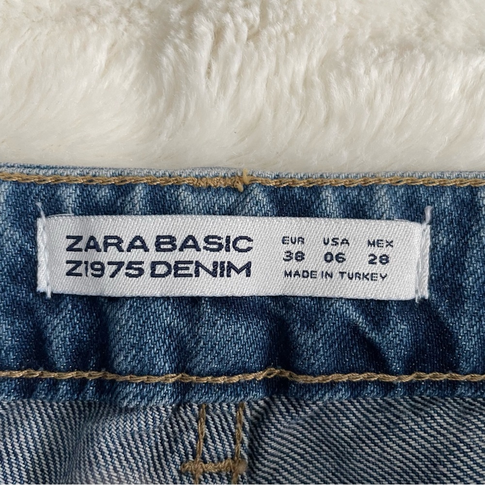 Zara Basic Z1975 Denim Sequin Patch Work Jeans Si… - image 8